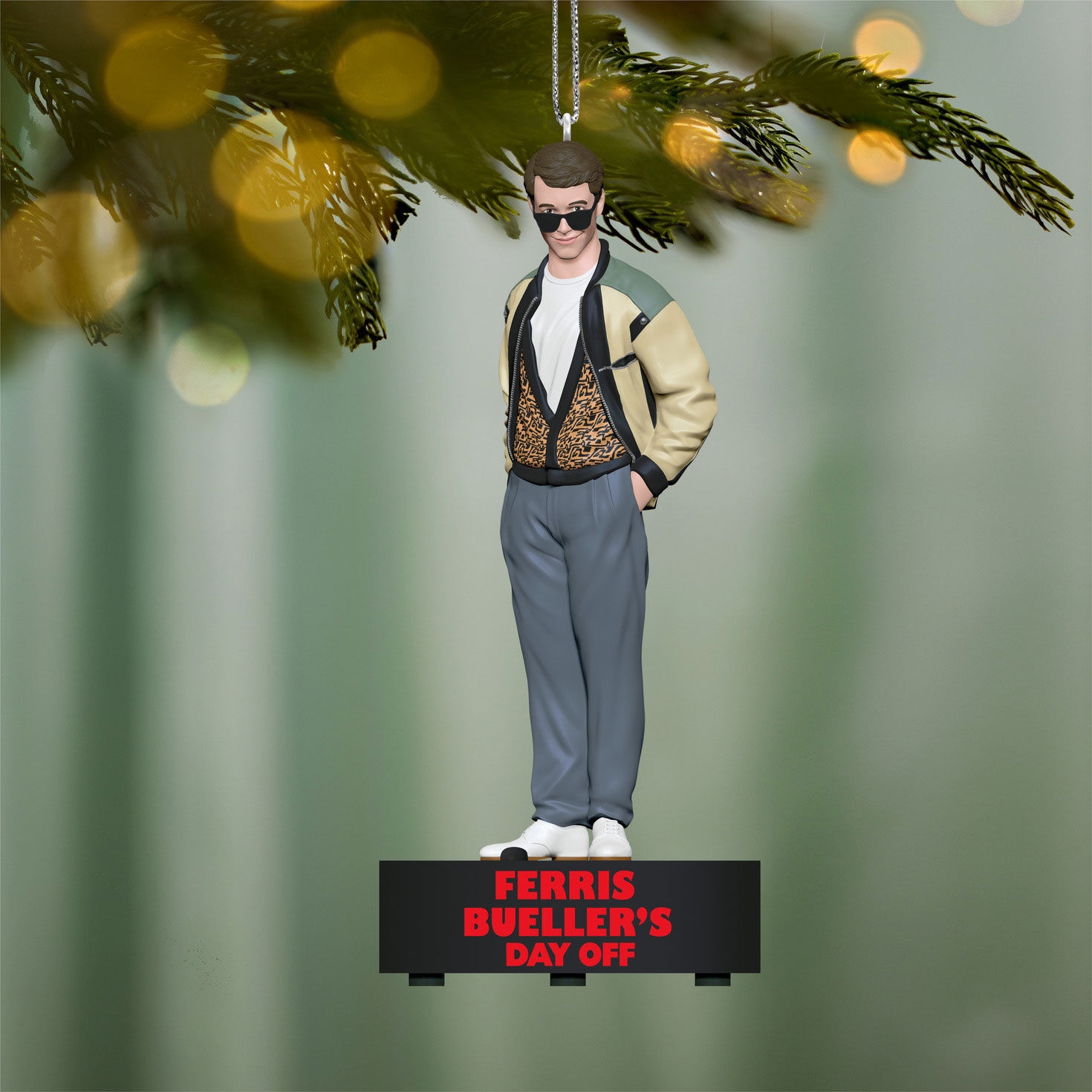 Ferris Bueller Keepsake Ornament hanging on tree image number 2