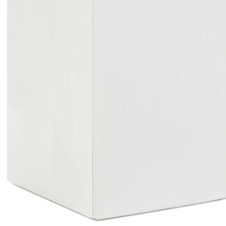 White Small Gift Bag Base/Side Detail image number 5