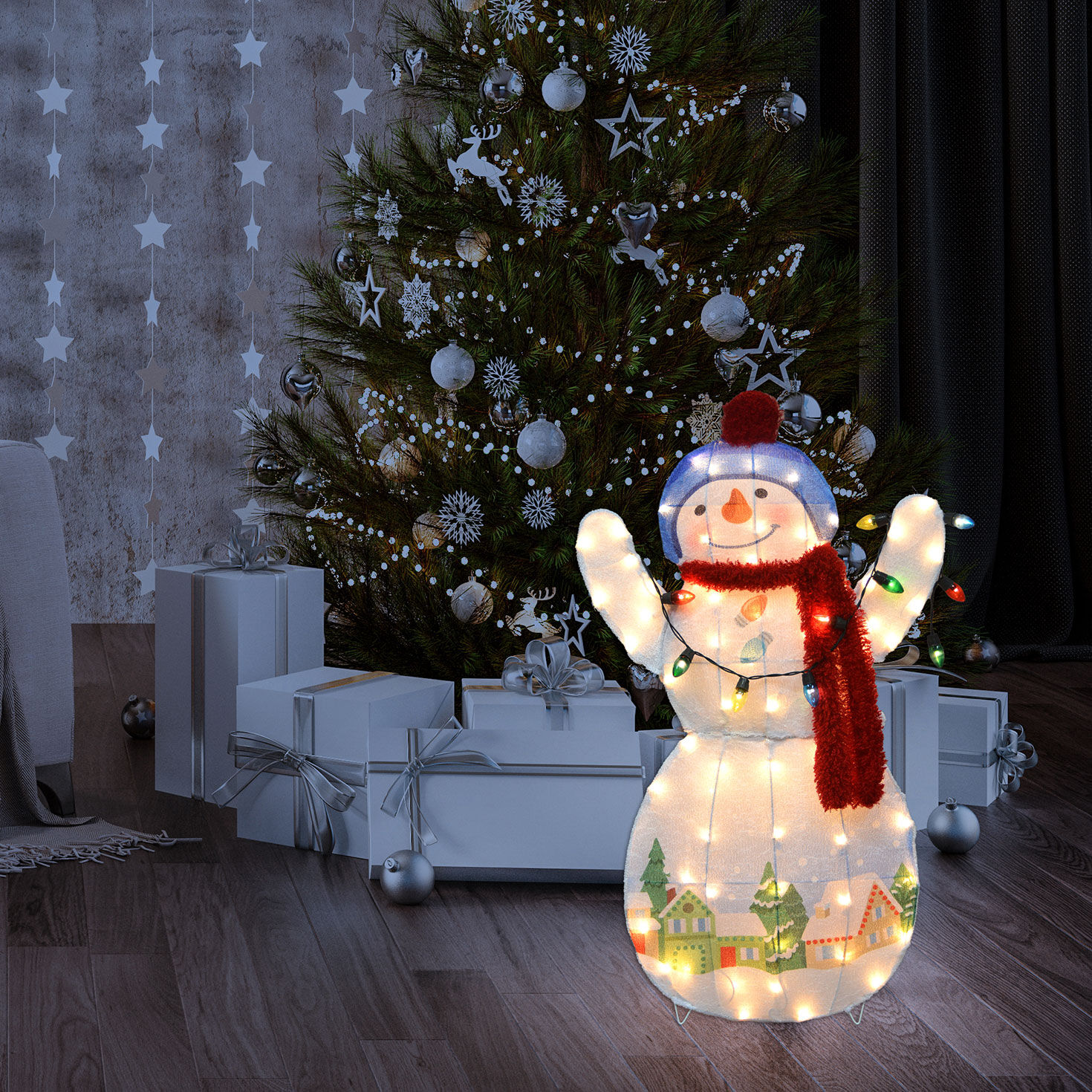 Hallmark Keepsake Snowtop Lodge Snowman Pre Lit Outdoor Christmas Decoration 36 Seasonal Decor Hallmark