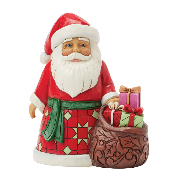 Jim Shore Heartwood Creek Santa With Bag of Toys Figurine, 4.88"