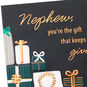Stacked Presents Nephew Christmas Card Card Front Detail image number 4