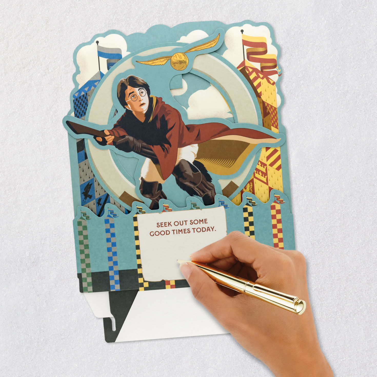 Harry Potter Quidditch Pop-Up Birthday Card signing card image number 7