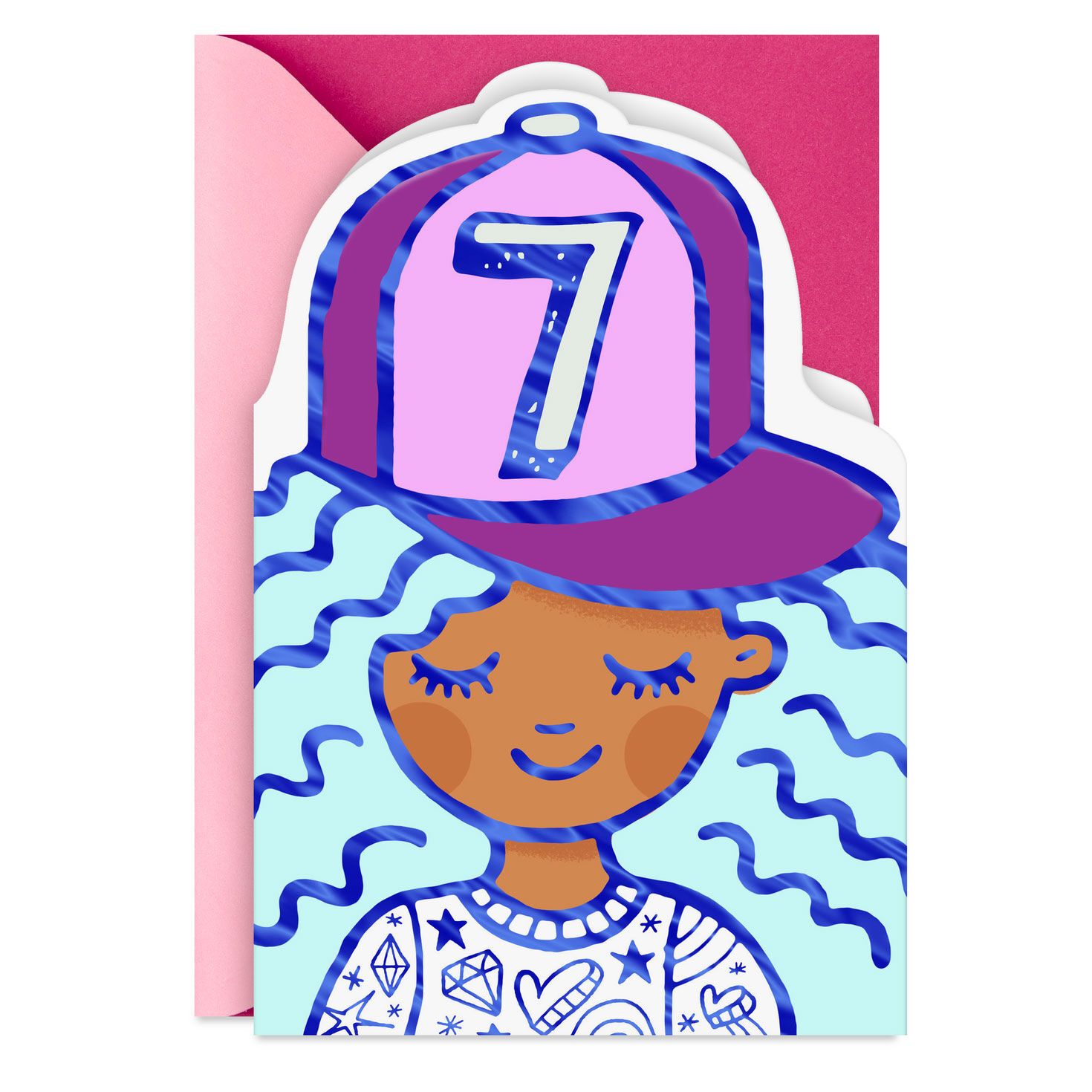 You're Super Fun to Celebrate 7th Birthday Card for Girls