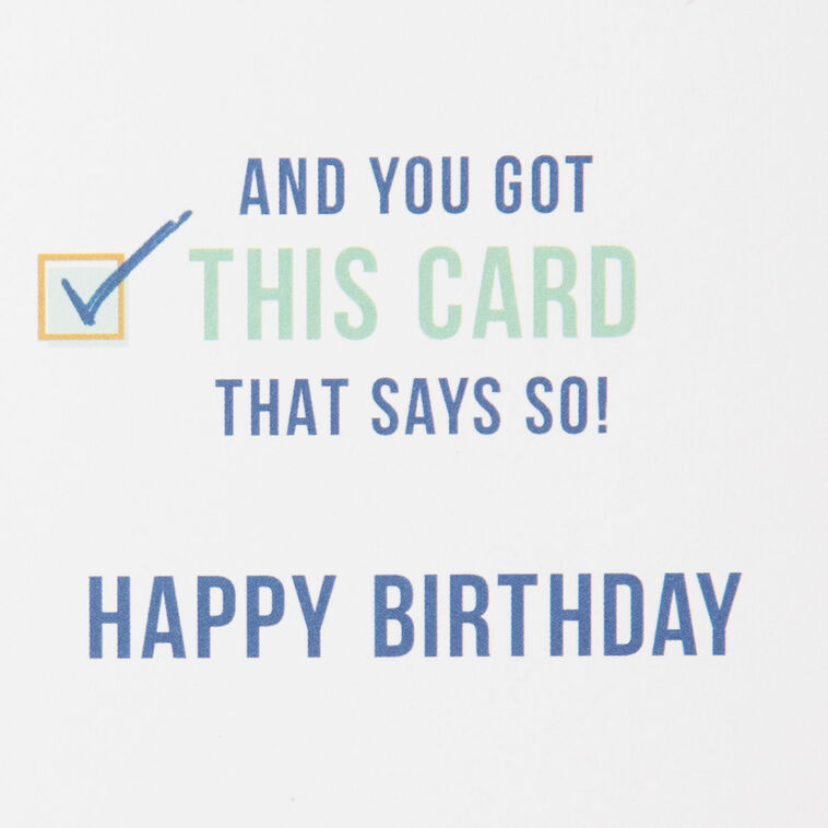 Getting Old Checklist Funny 60th Birthday Card Sentiment image number 2