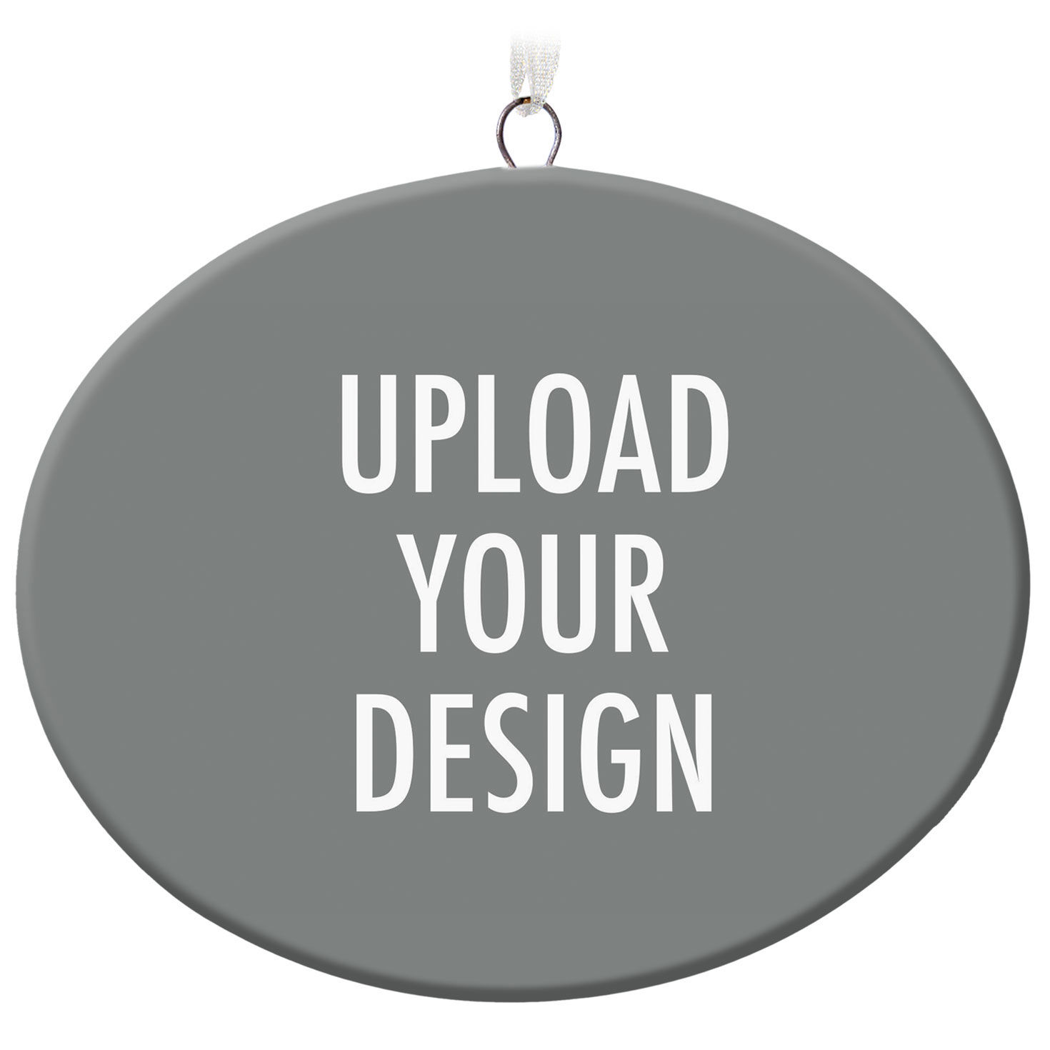 Design-Your-Own Oval Personalized Photo Ceramic Ornament