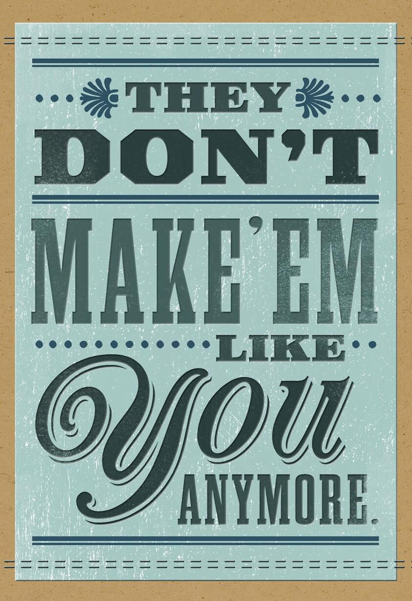 Letterpress Birthday Card for Great-Grandfather