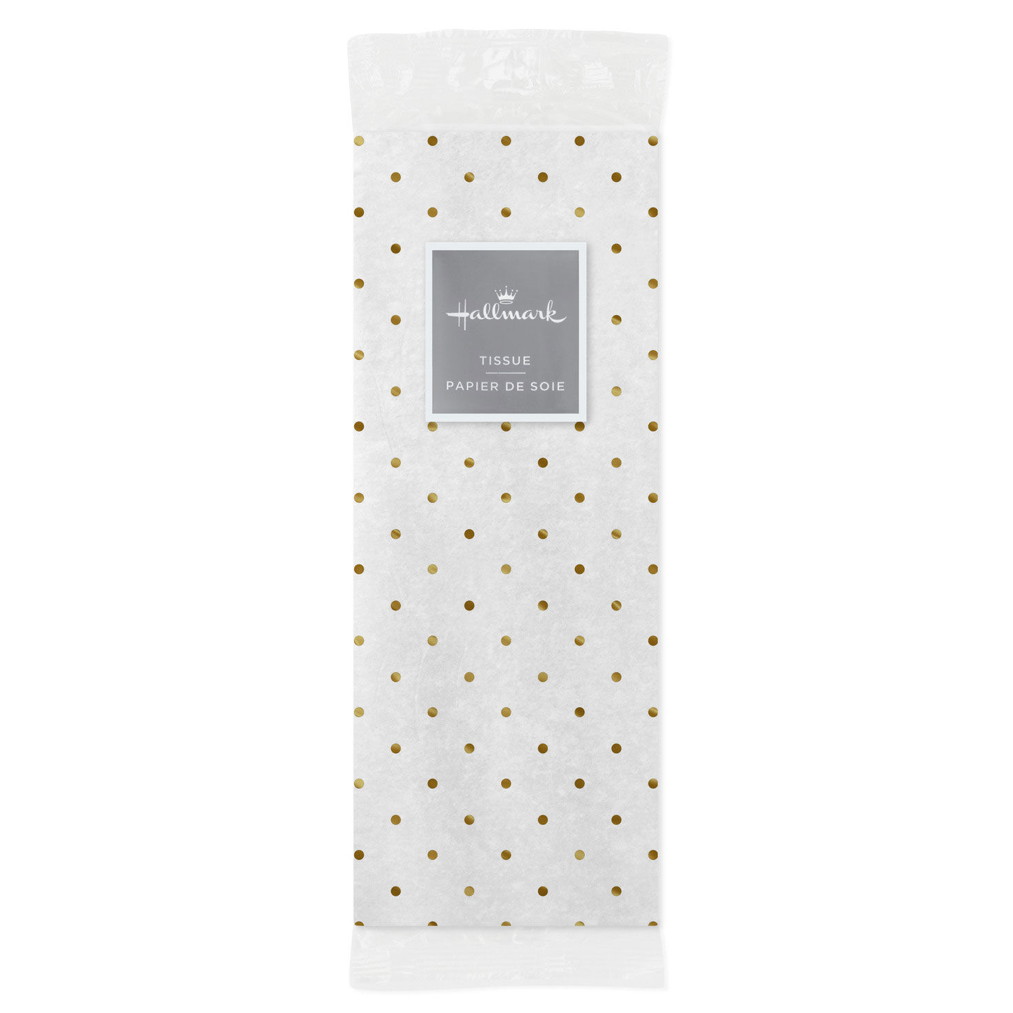 Gold Dots on White Holiday Tissue Paper packaging image number 5