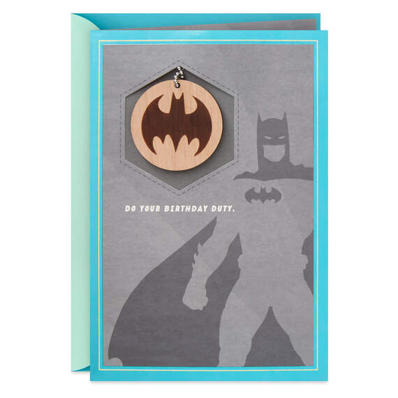 DC Comics™ Batman™ Celebrate Heroically Birthday Card With Keychain, , large image number 1
