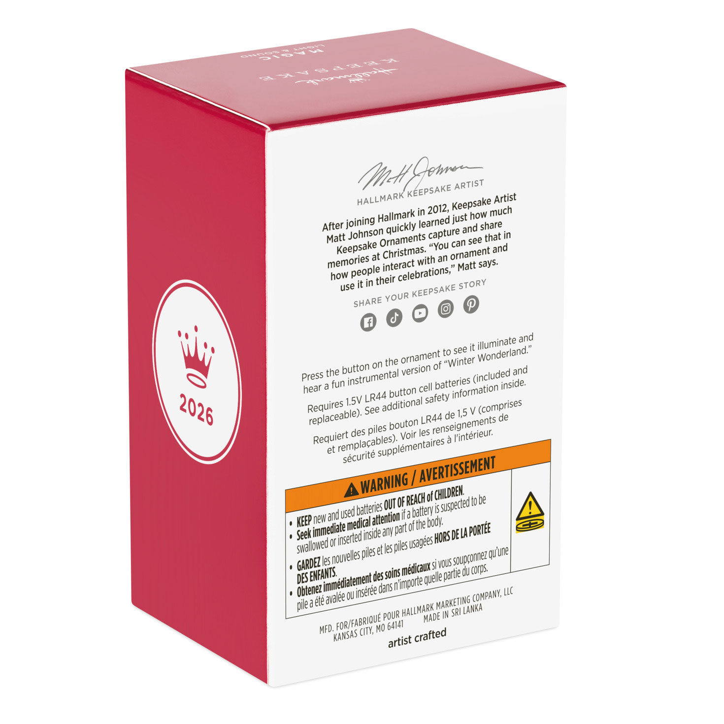 Snowman in Ice Machine Keepsake Ornament Package Back image number 8