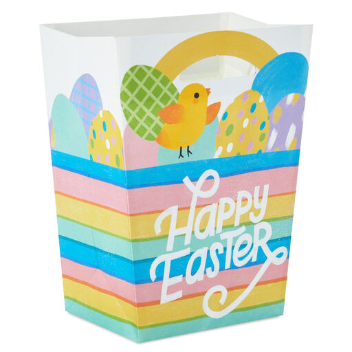 9.6" Happy Easter Basket Medium Trapezoid Gift Bag, 