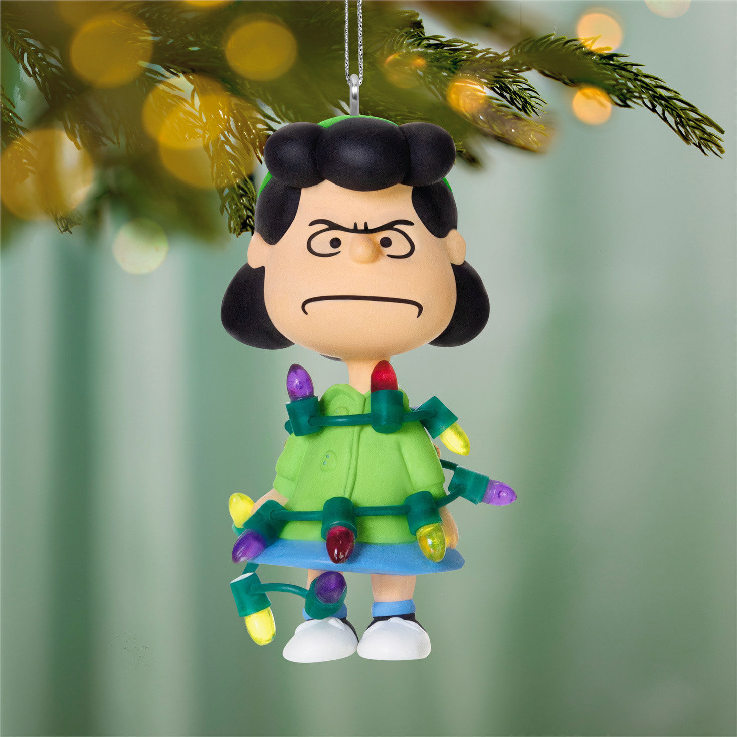 Peanuts Lucy Wrapped in Lights Keepsake Ornament  image number 2