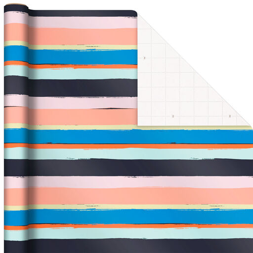 Colorful Painted Stripes Wrapping Paper, 20 sq. ft., 