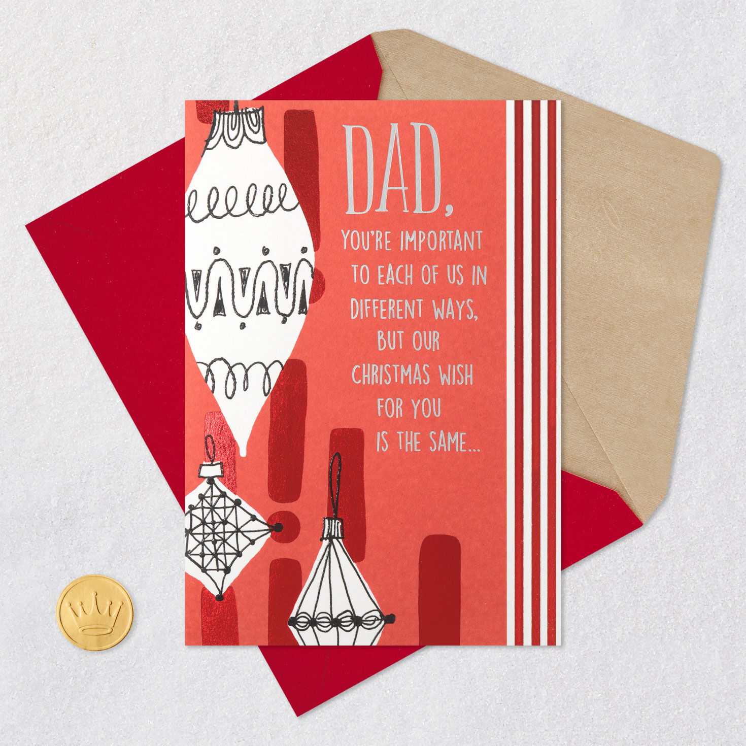 Loved and Appreciated Christmas Card for Dad From Us, , large image number 5