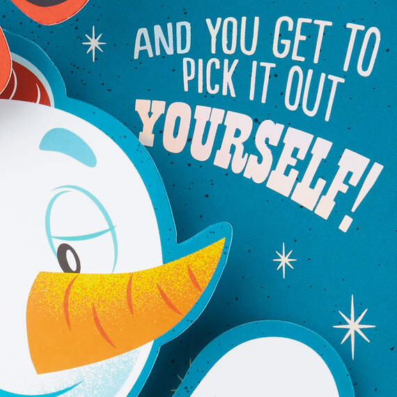 Cool Snowman Pop-Up Money Holder Christmas Card, , large image number 3