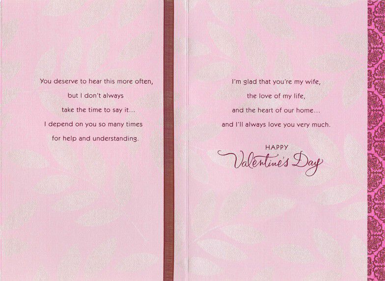Love of My Life Wife Valentine's Day Card