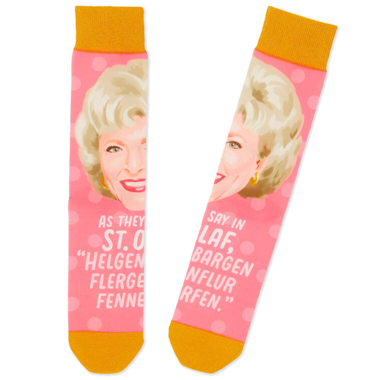 Rose The Golden Girls St. Olaf Novelty Crew Socks