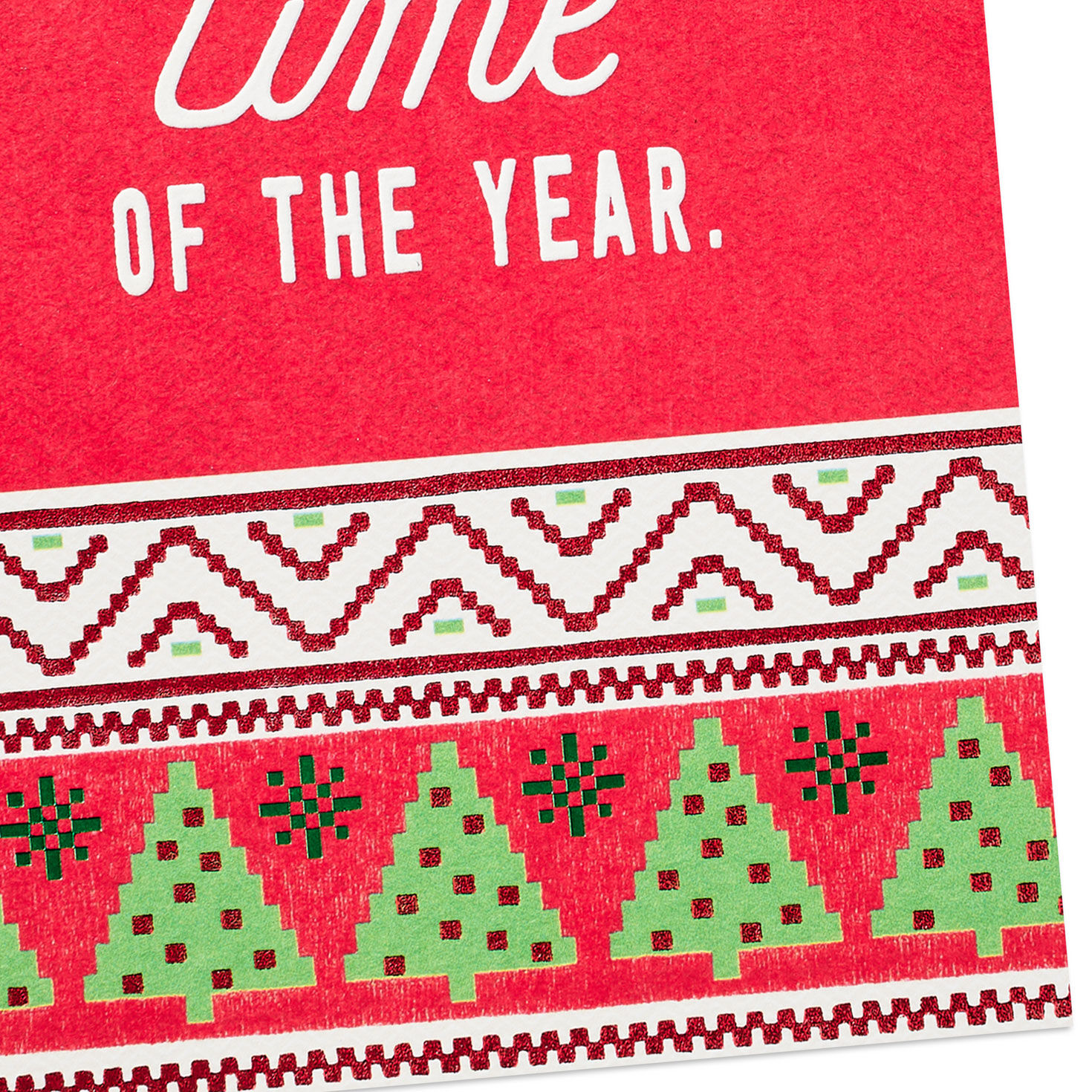 Red and Green Tree Sweater Gift Card Holder Card Front Detail image number 6
