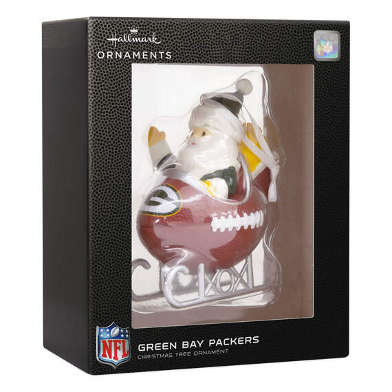 NFL Green Bay Packers Santa Football Sled Hallmark Ornament, , large image number 4