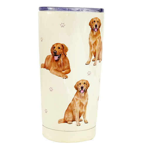 E&S Pets Golden Retriever Stainless Steel Tumbler, 20 oz., 