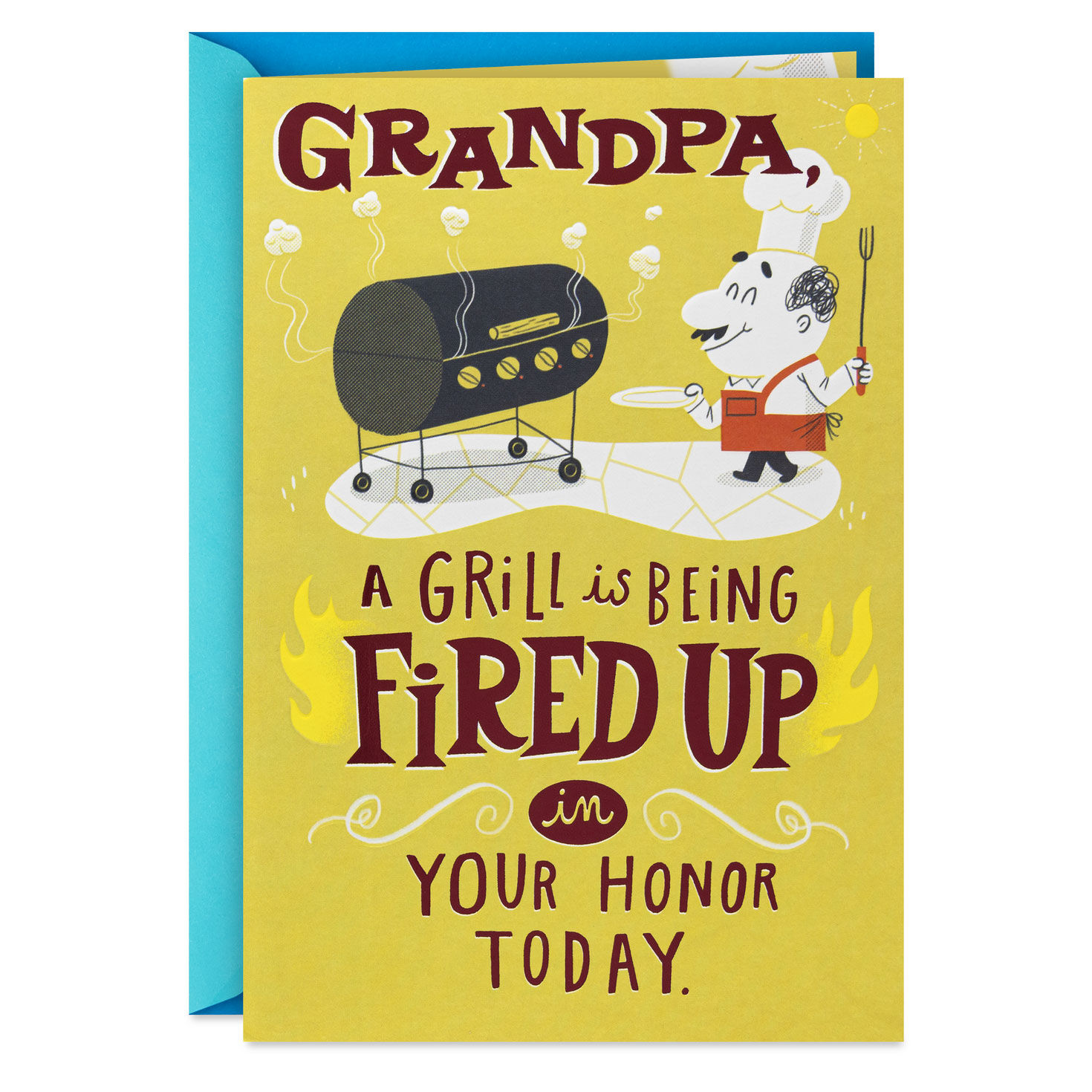 Make No Mis-Steak Funny Pop-Up Father's Day Card for Grandpa