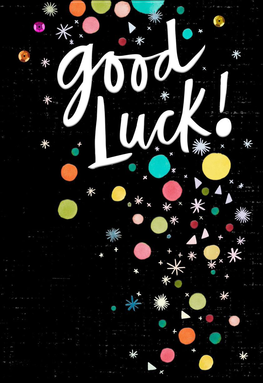 Confetti Blast Good Luck Card