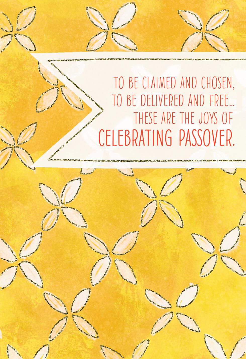 Yellow Flowers Passover Card