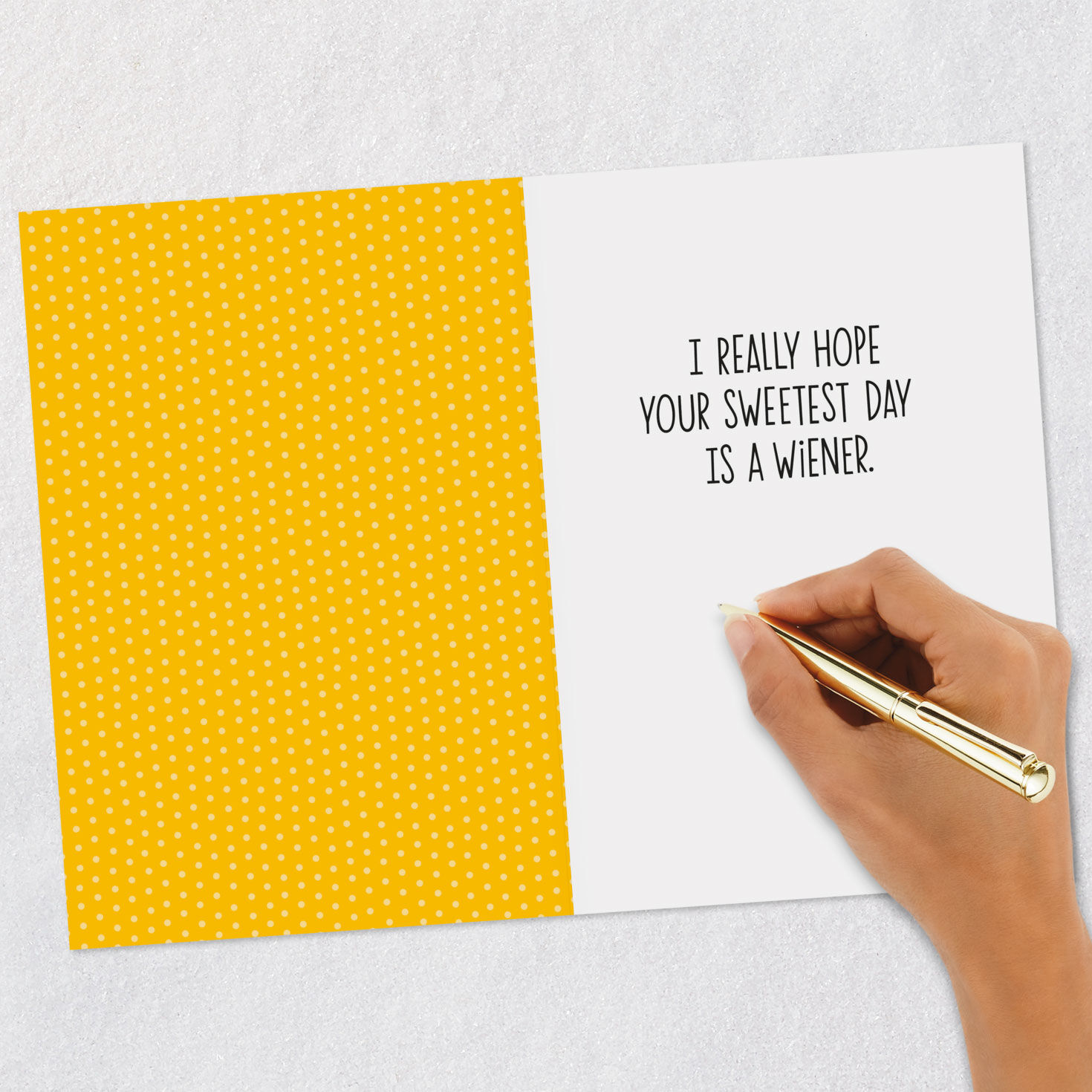 Hot Dog With Googly Eyes Funny Sweetest Day Card Signing card image number 6