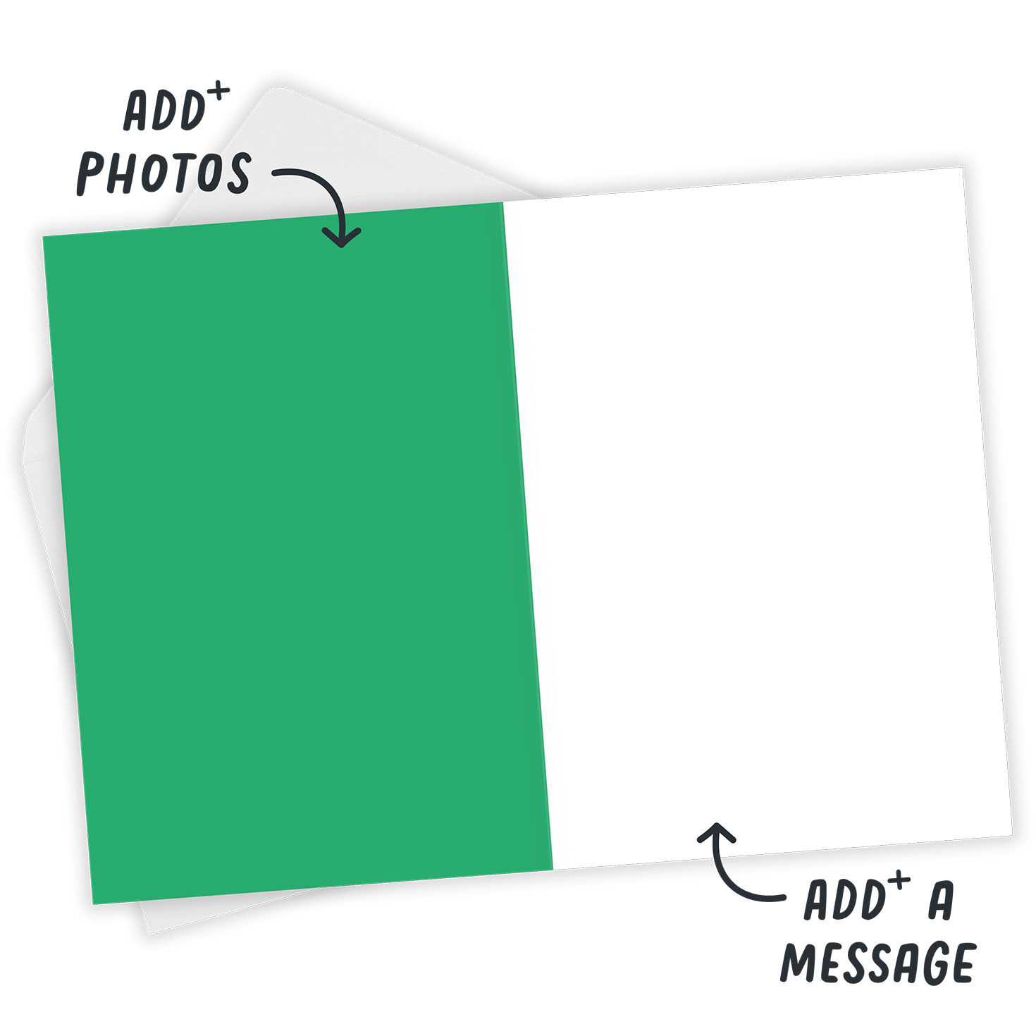 Cat in Hat, Sunglasses Personalized Birthday Card Open Card with Envelope indicating personalization image number 3