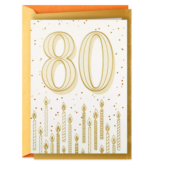 Keep On Shining 80th Birthday Card