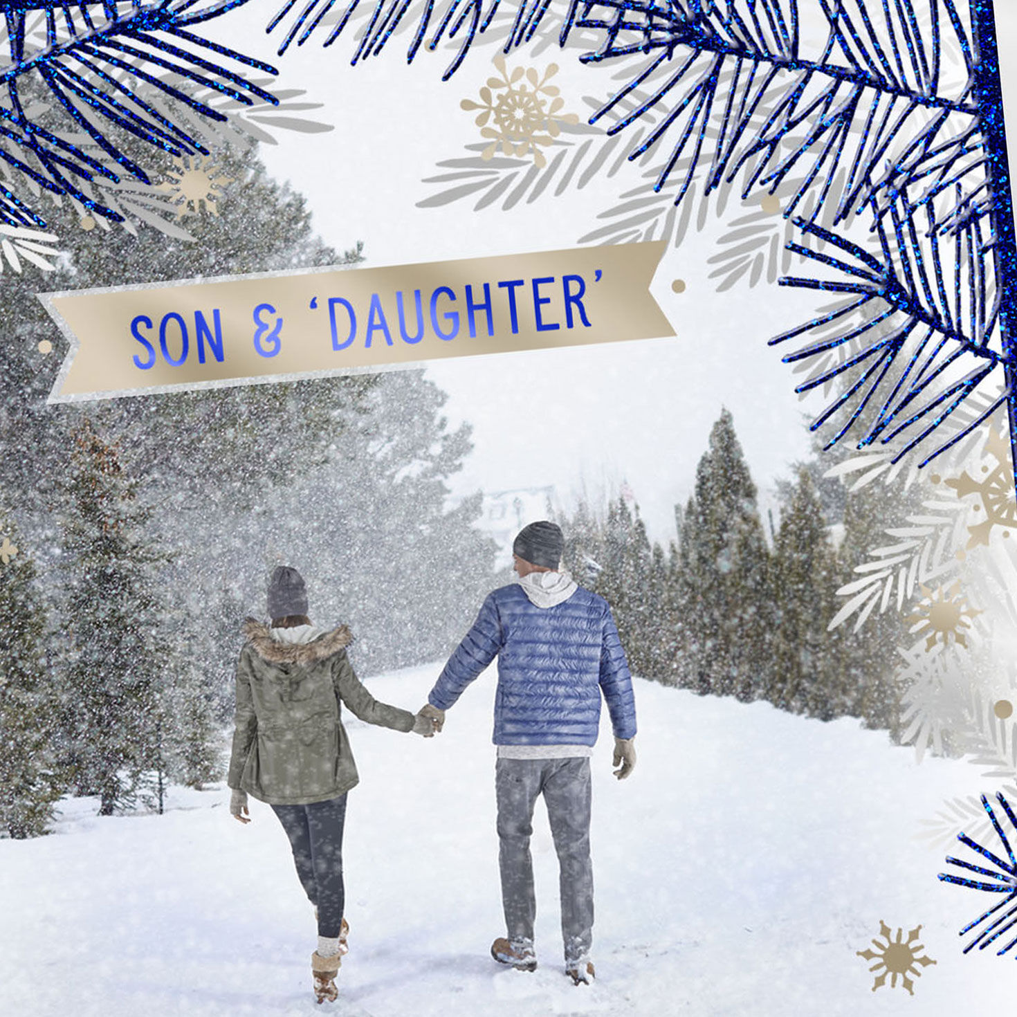 Blessings and Love Religious Christmas Card for Son and Daughter-in-Law, , large image number 5