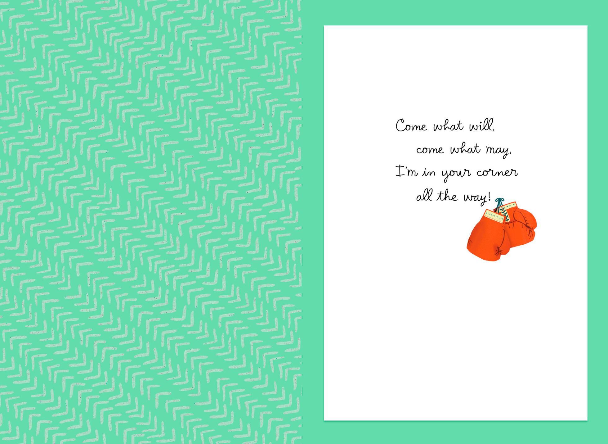 Boxing Kangaroo Encouragement Card