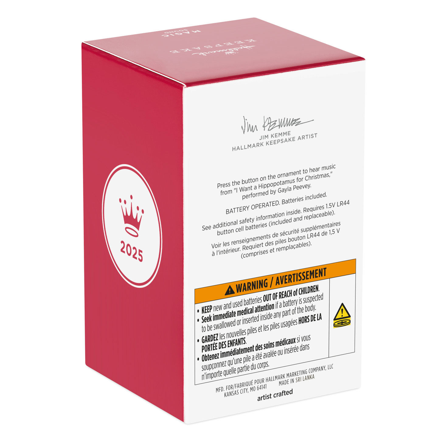 Hippo on Christmas Tree Keepsake Ornament  image number 8