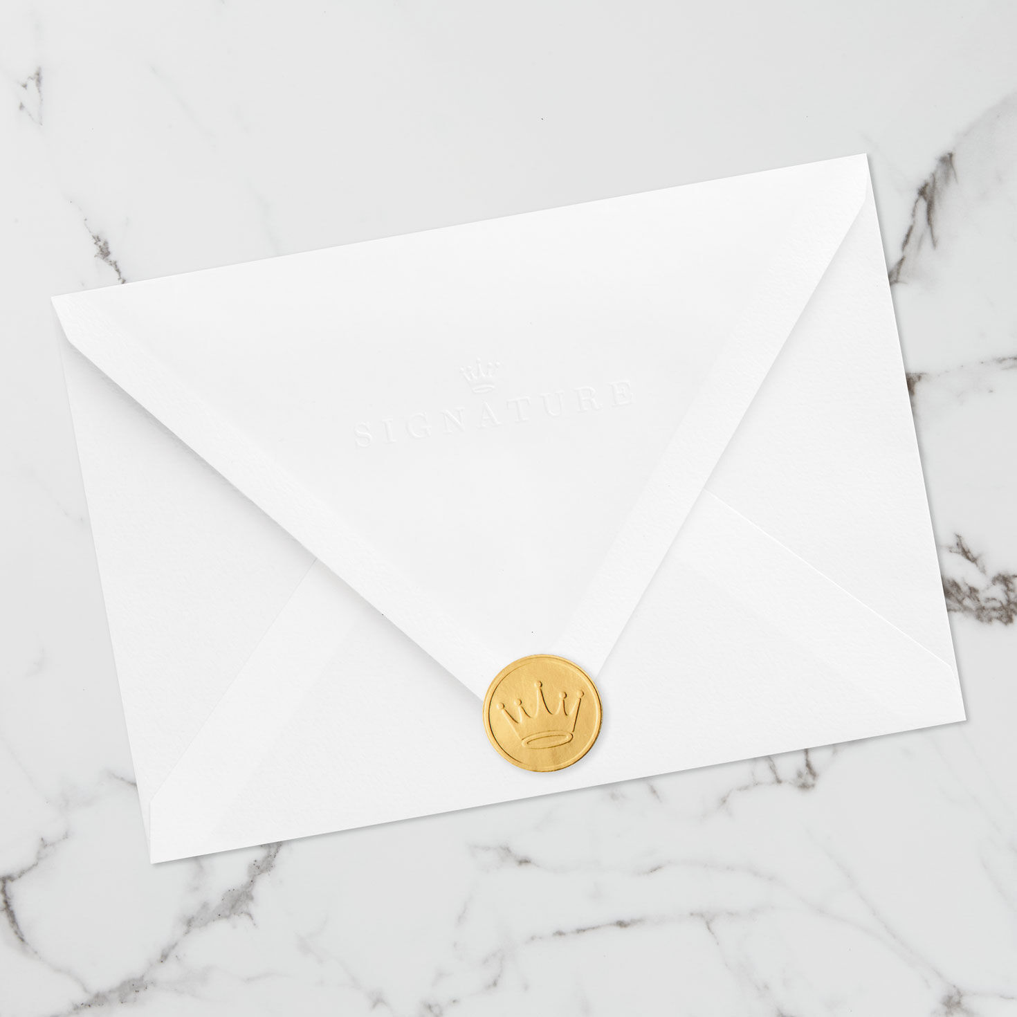 Gold Nativity 3D Pop-Up Christmas Card Envelope Back with Seal image number 9