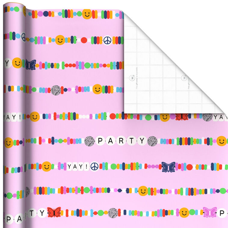 Beads and Hearts Wrapping Paper Roll 3-Pack  image number 4