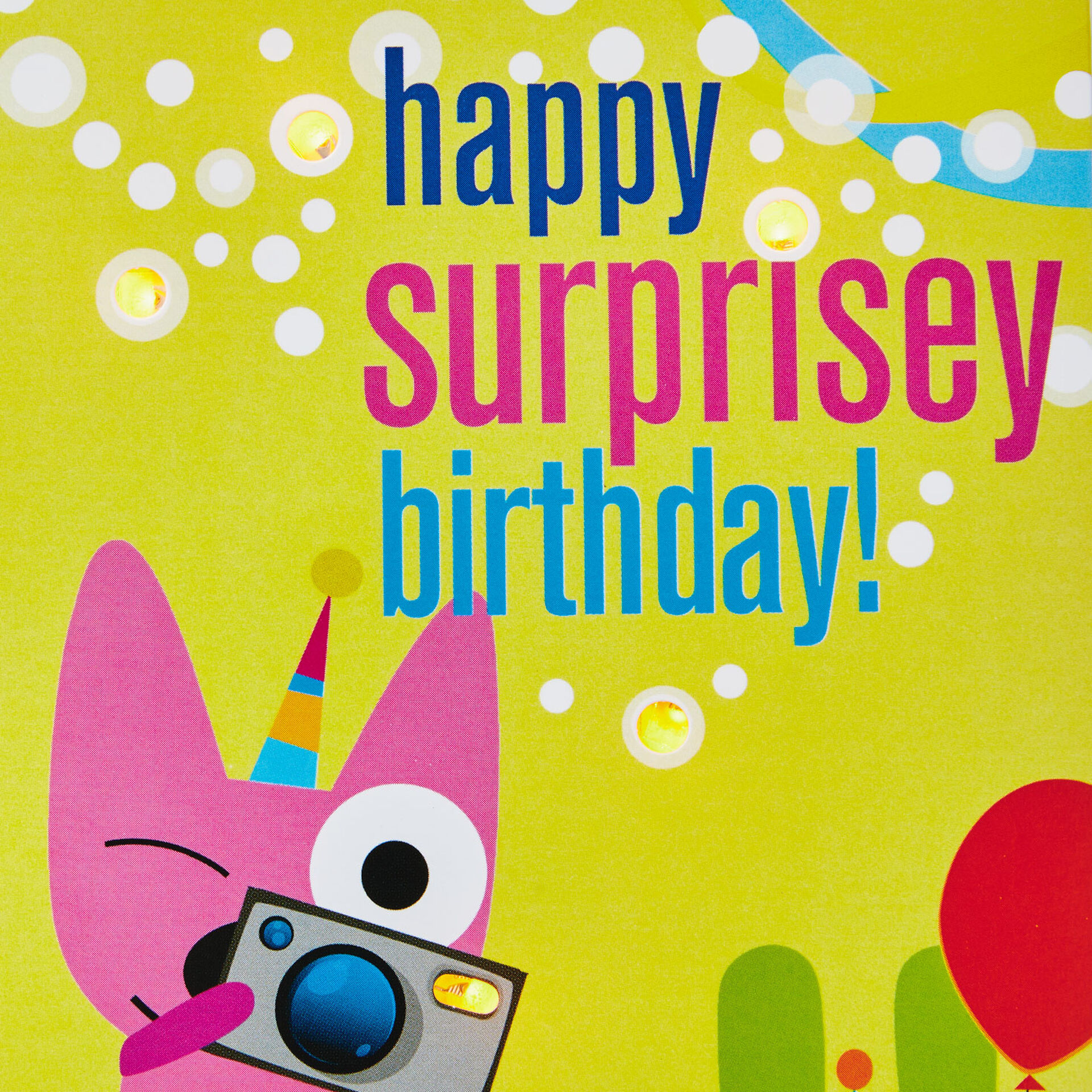 hoops&yoyo™ Surprise Party Birthday Card With Lights and Sound