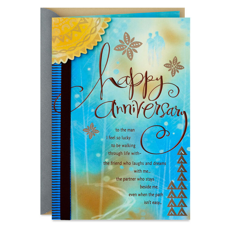 Walking Through Life With You Anniversary Card for Him