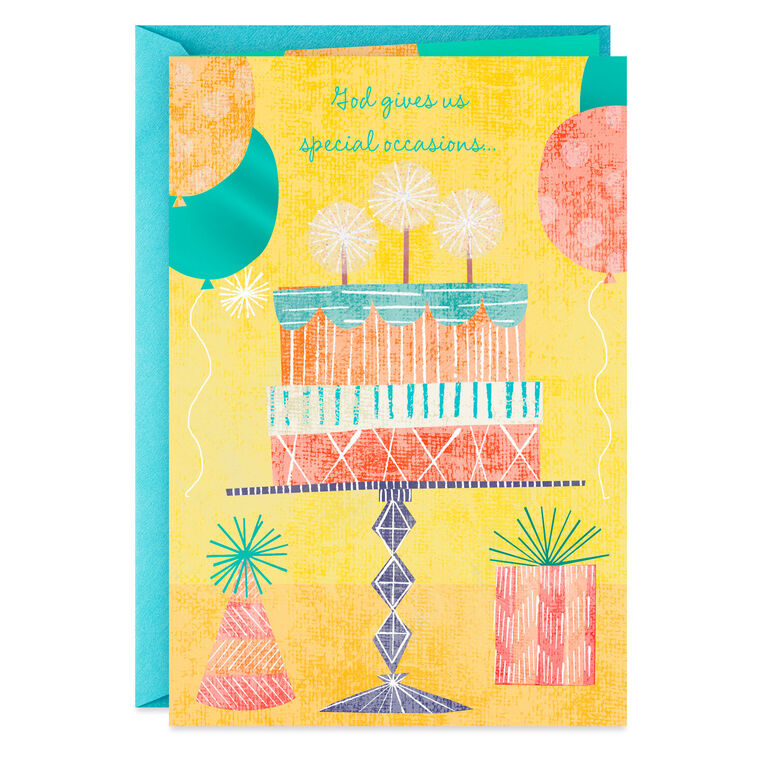 God Gives Us Special People Like You Religious Birthday Card