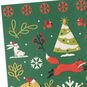Bear and Fox on Forest Green Boxed Christmas Cards Cover Detail image number 5