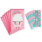 Pink Cupcake Birthday Cards With Stickers, Pack of 6, , large image number 1