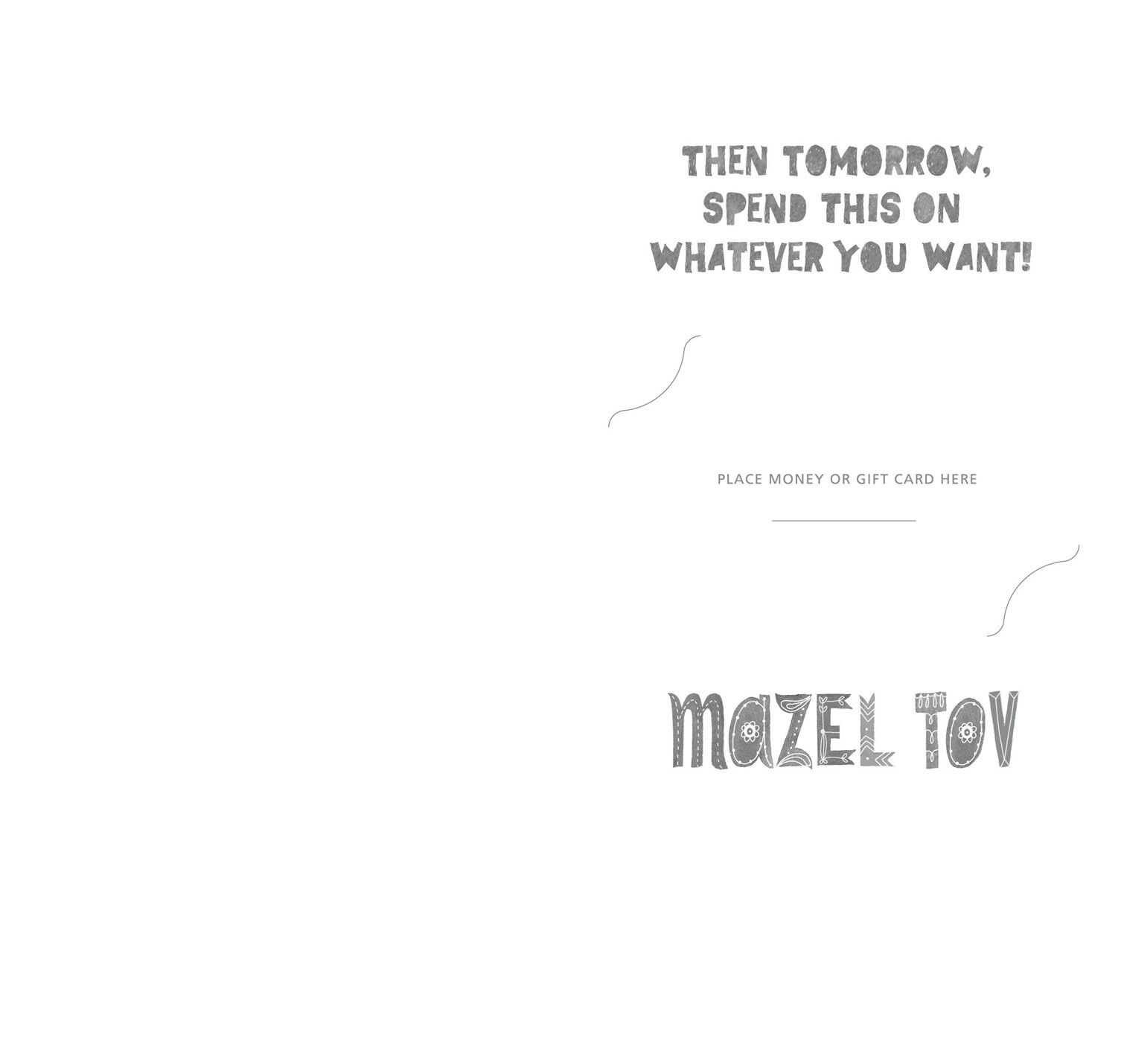 Watercolor Bat Mitzvah Money Holder Cards, Pack of 6