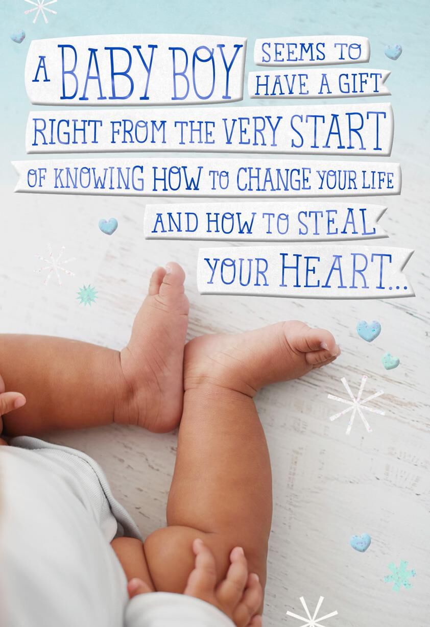 Little Legs New Baby Boy Card