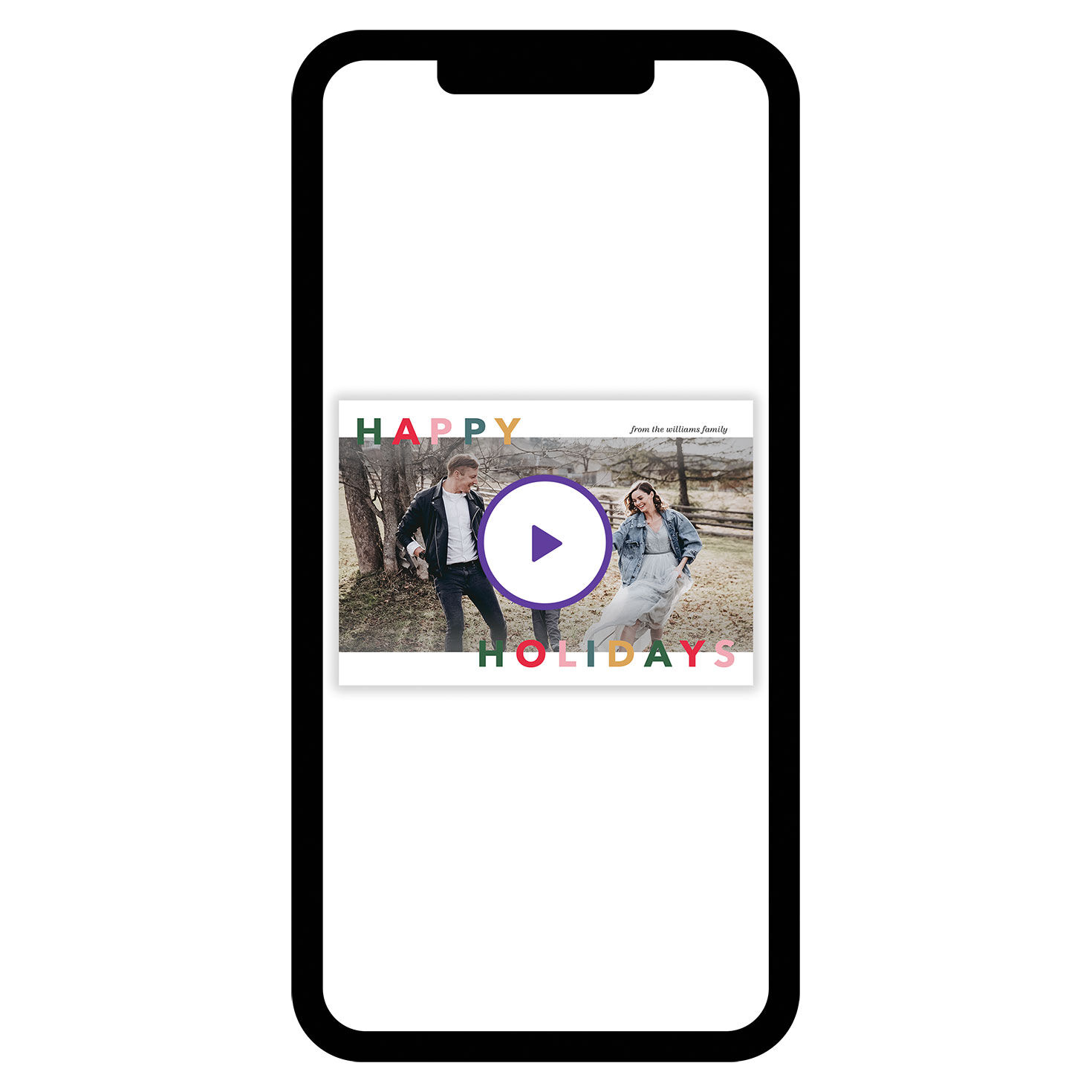 Simple Colorful Happy Holidays eCard