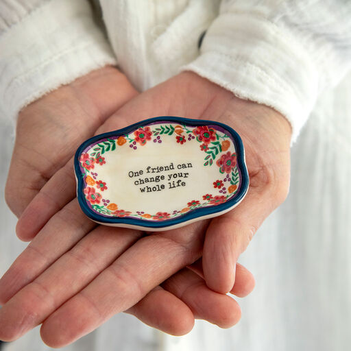 Natural Life One Friend Mini Artisan Trinket Dish, 