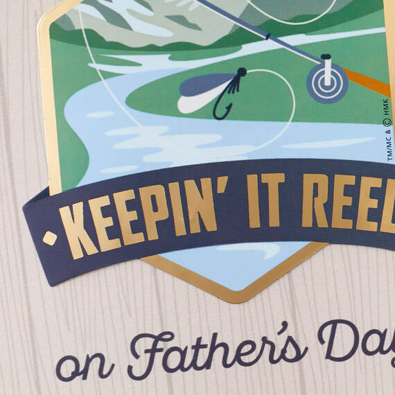 Keepin' It Reel Father's Day Card With Fishing Decal, , large image number 4