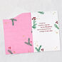 Pine Branches on Pink Friend Christmas Card Open card with envelope image number 3