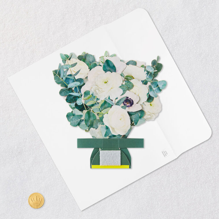 Build-a-Bouquet White and Green Pop-Up Paper Flowers, White and Green Flowers, large image number 7