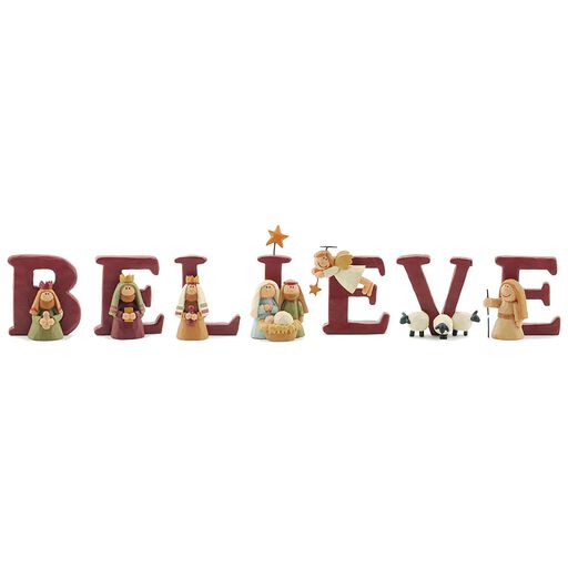 Believe Nativity Mini Figurines, Set of 7, 