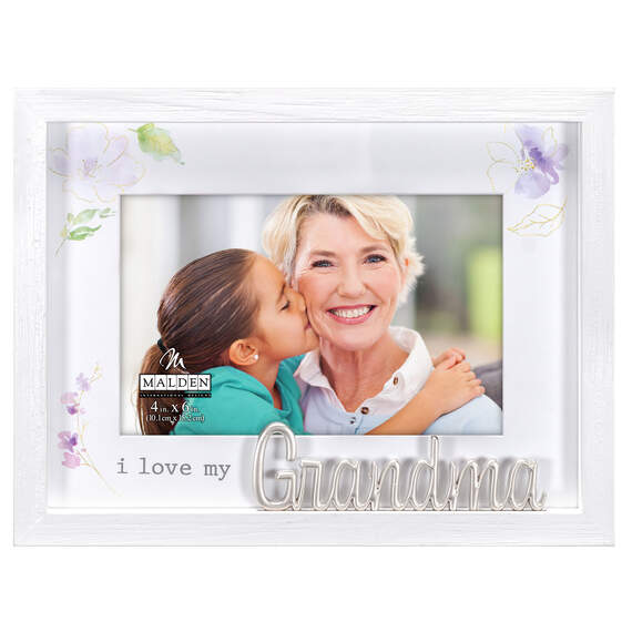 I Love My Grandma Floral Matted Picture Frame, 4x6, , large image number 1