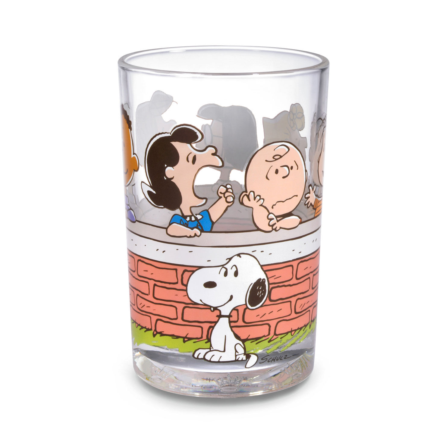 Peanuts® Gang at Brick Wall Collectible Drinking Glass, 13.5 oz.