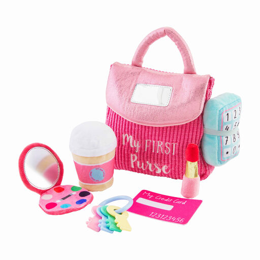 Mud Pie My First Purse Plush Set, 7 Pieces, 